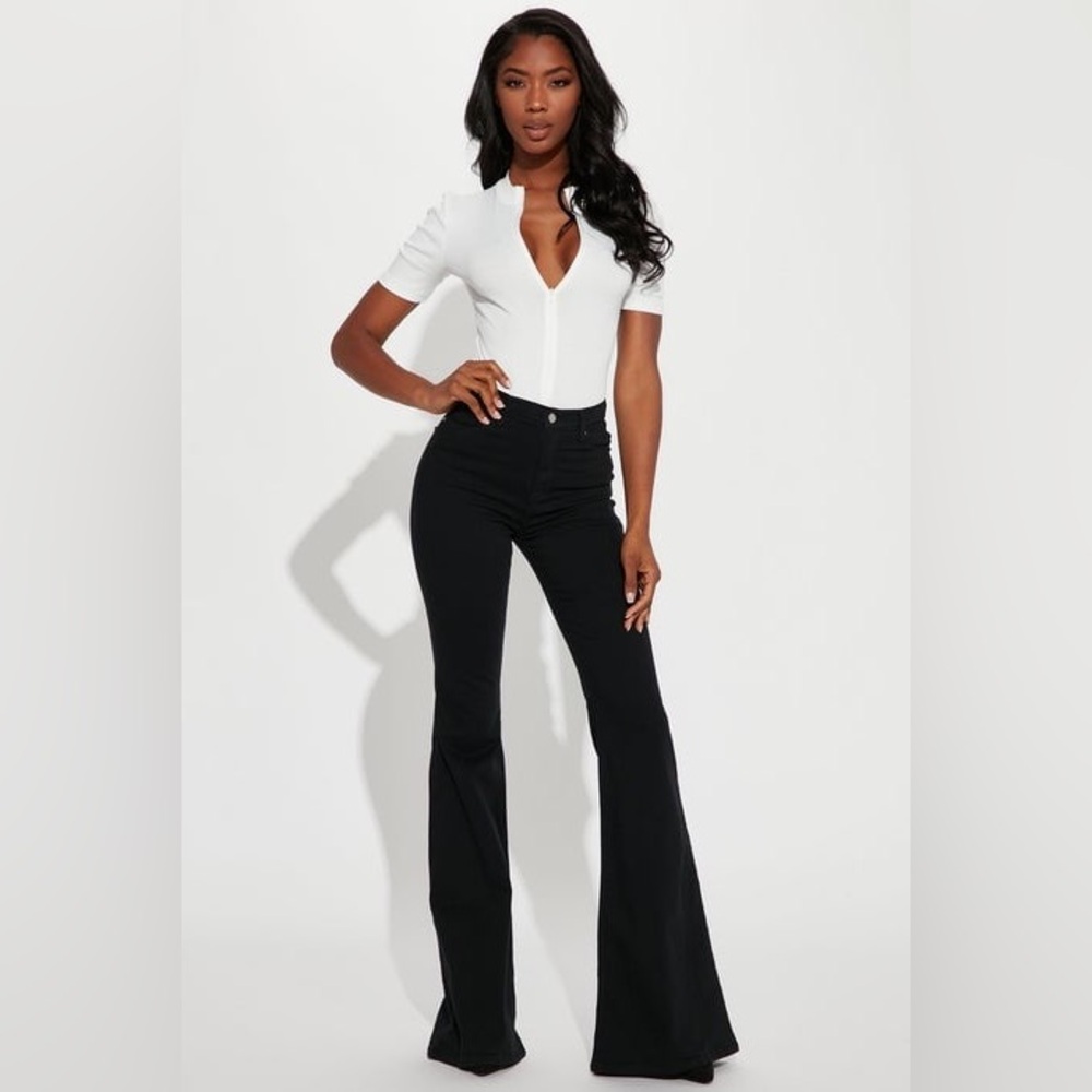 Fashion Nova Soul Flare Black Jeans (Tall)